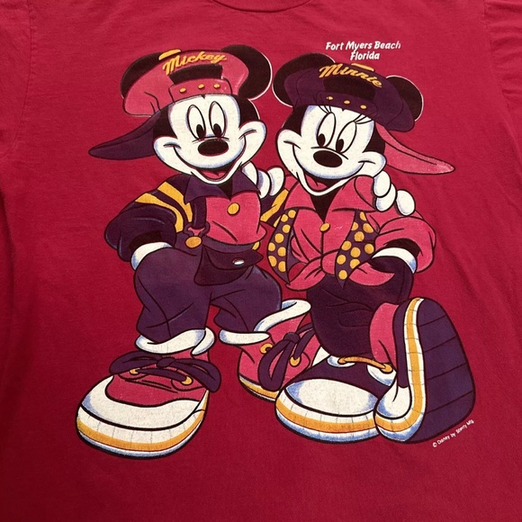 Vintage Disney by Sherry’s Best Mickey and Minnie T-Shirt Early 90s Size XL - Picture 2 of 12